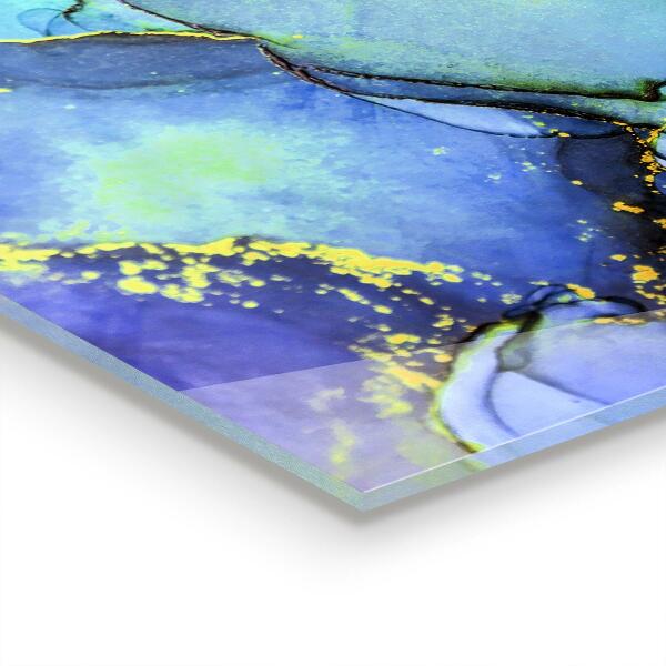 Hob splashback Blue energy abstraction