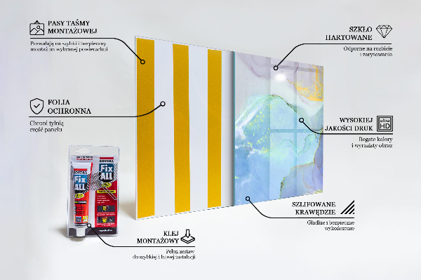 Hob splashback Blue energy abstraction