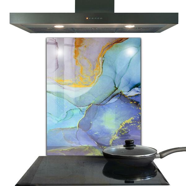 Hob splashback Blue energy abstraction