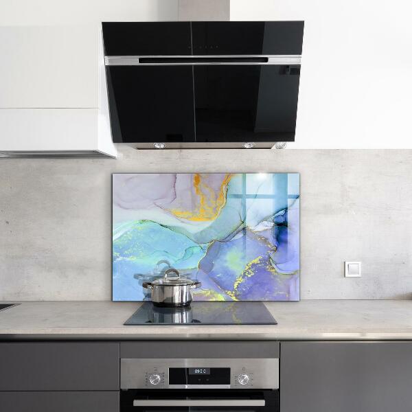 Hob splashback Blue energy abstraction