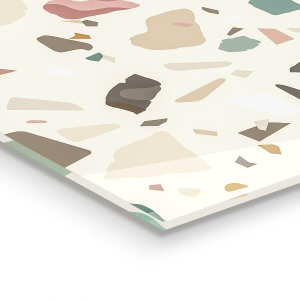 Kitchen glass panel Beige terrazzo terrazzo