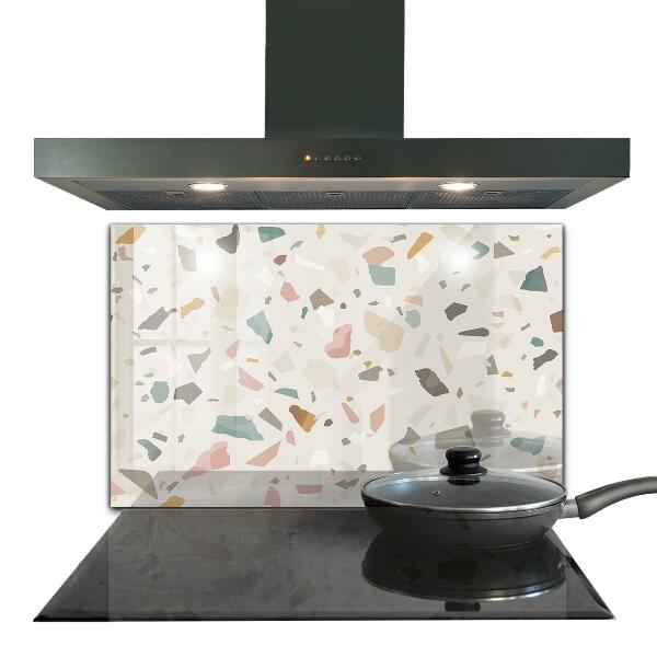 Kitchen glass panel Beige terrazzo terrazzo