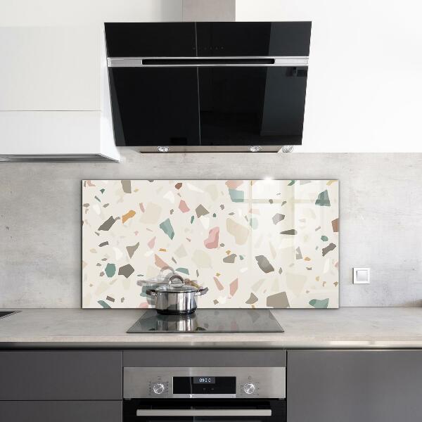 Kitchen glass panel Beige terrazzo terrazzo