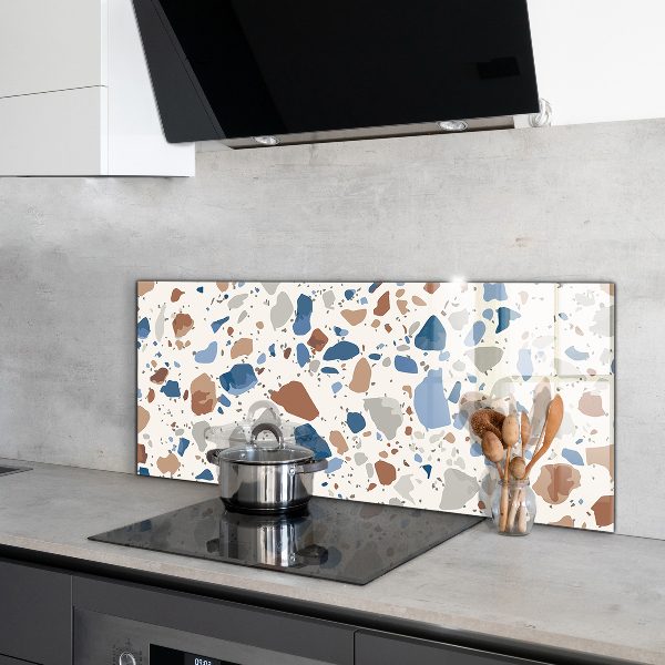 Kitchen glass panel Terrazzo terrazzo stone