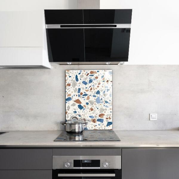 Kitchen glass panel Terrazzo terrazzo stone