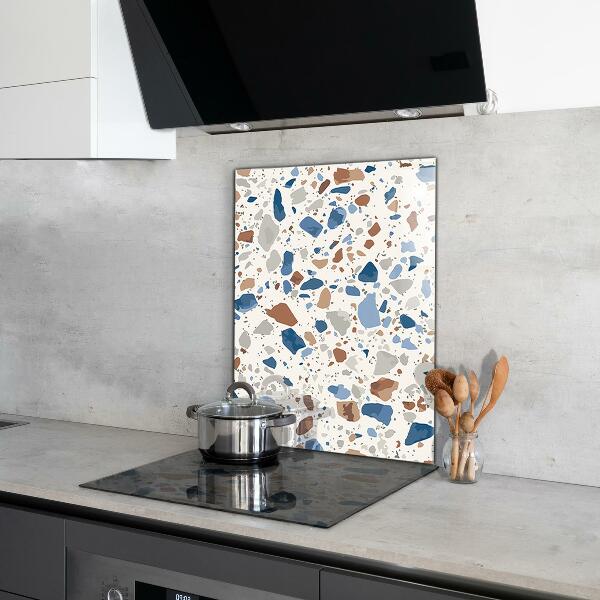 Kitchen glass panel Terrazzo terrazzo stone