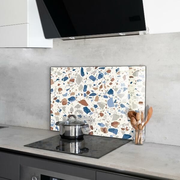 Kitchen glass panel Terrazzo terrazzo stone