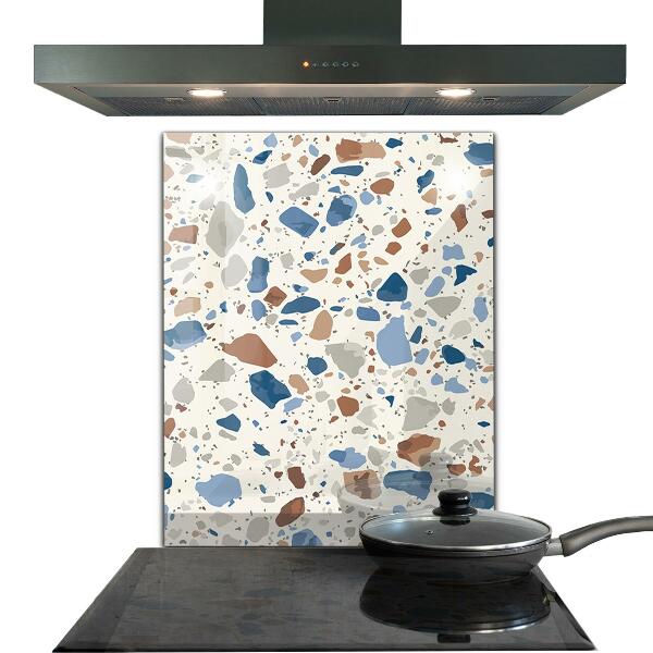 Kitchen glass panel Terrazzo terrazzo stone