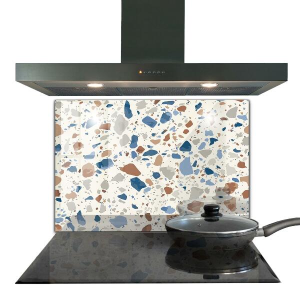 Kitchen glass panel Terrazzo terrazzo stone