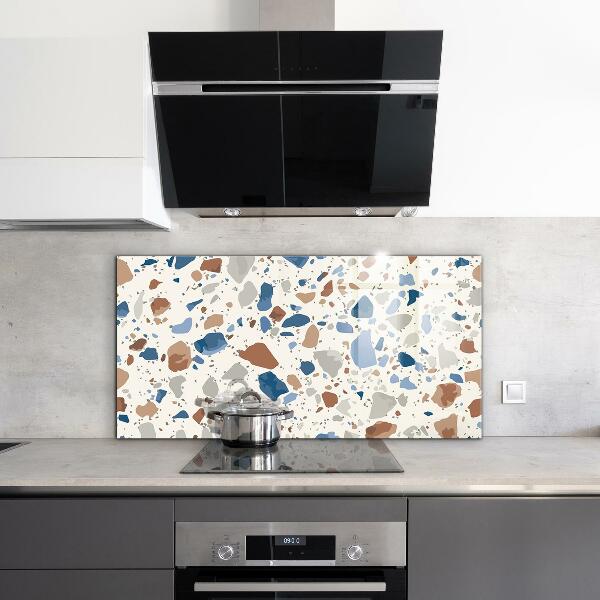 Kitchen glass panel Terrazzo terrazzo stone