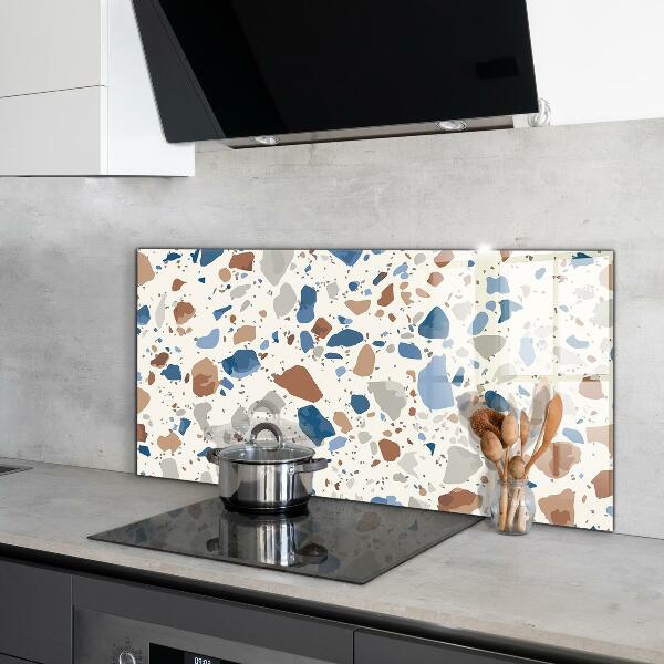 Kitchen glass panel Terrazzo terrazzo stone