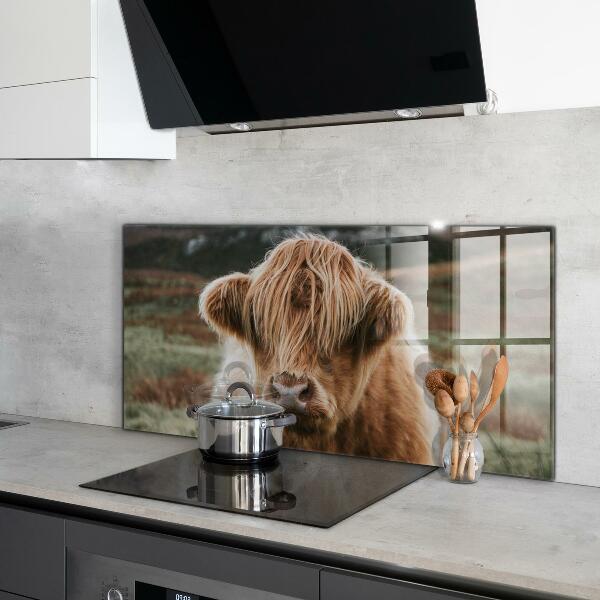 Kitchen wall panels Highland cottage style cow