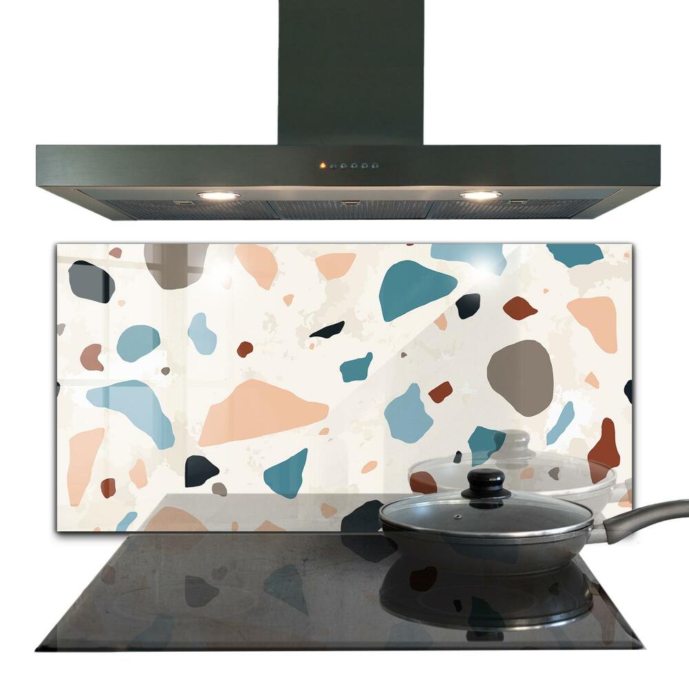 Kitchen glass panel Terrazzo terrazzo stone