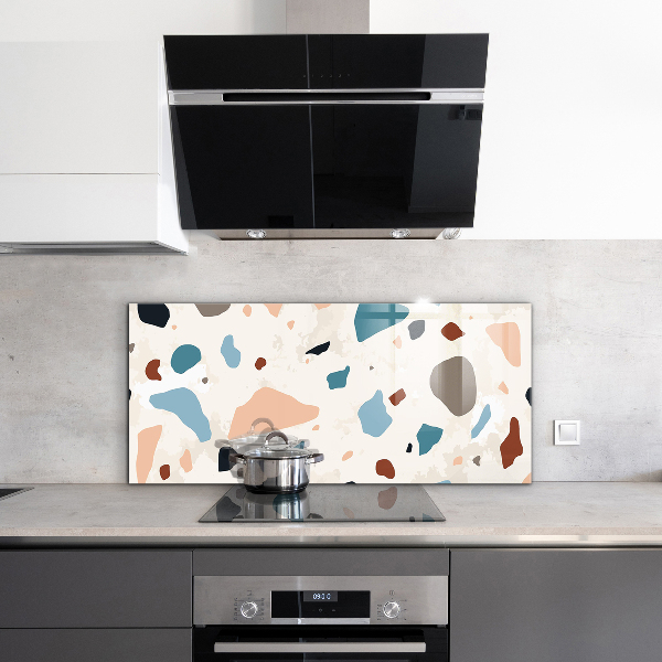 Kitchen glass panel Terrazzo terrazzo stone