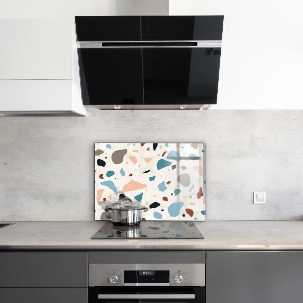 Kitchen glass panel Terrazzo terrazzo stone