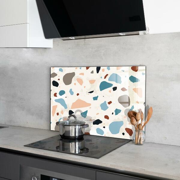 Kitchen glass panel Terrazzo terrazzo stone
