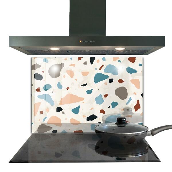 Kitchen glass panel Terrazzo terrazzo stone