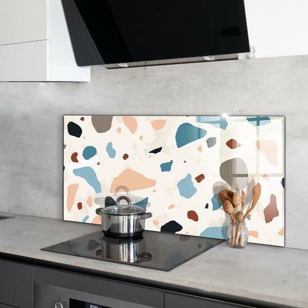 Kitchen glass panel Terrazzo terrazzo stone