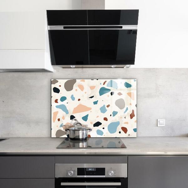 Kitchen glass panel Terrazzo terrazzo stone