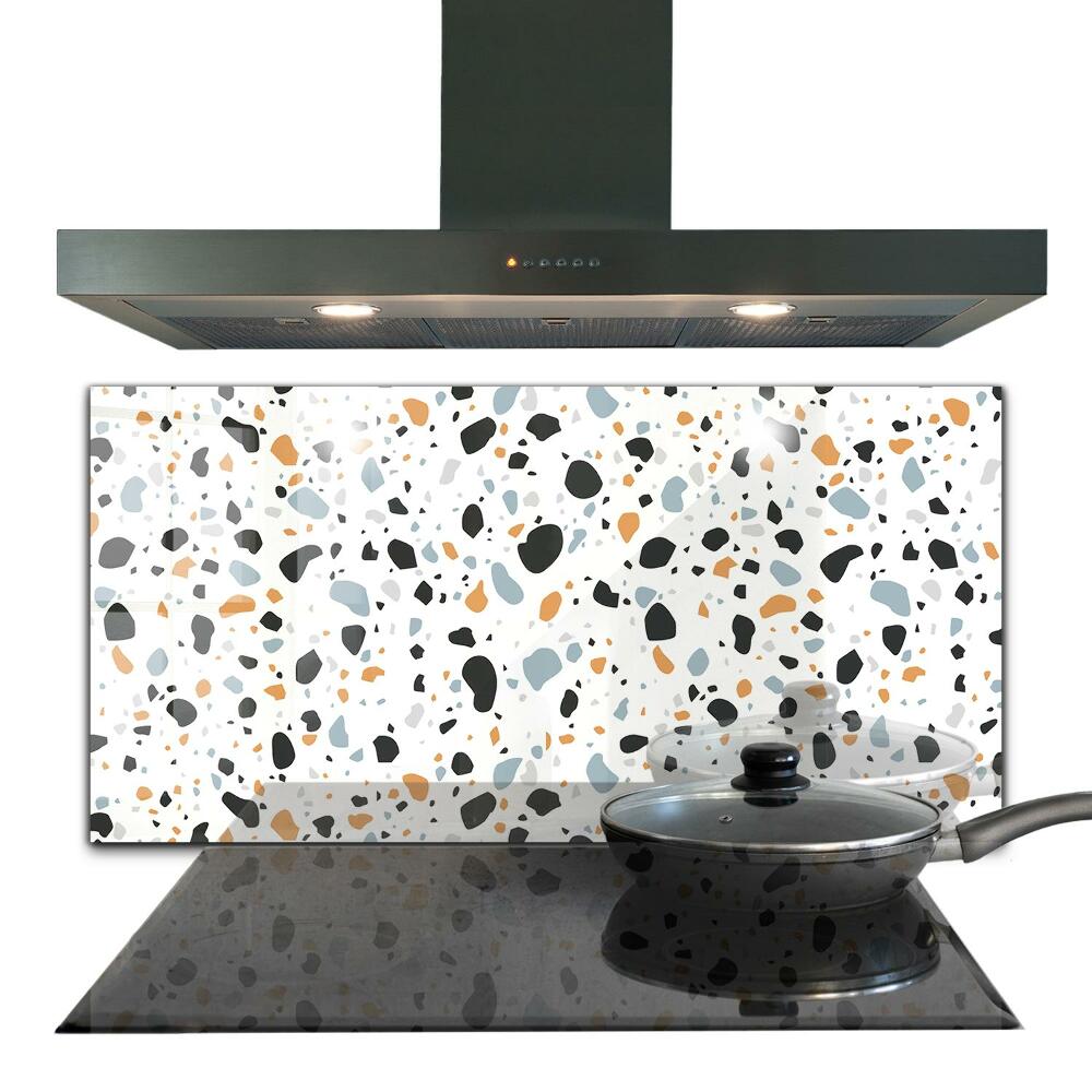 Kitchen glass panel Terrazzo terazzo stone