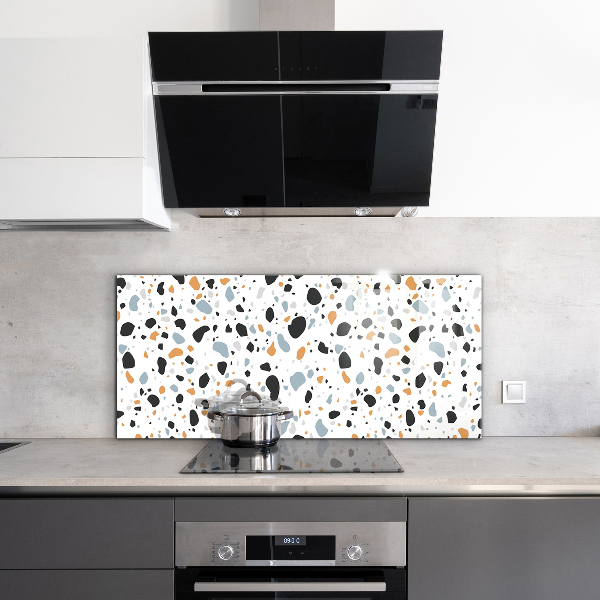 Kitchen glass panel Terrazzo terazzo stone