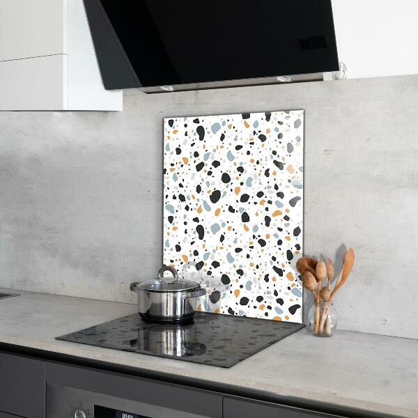Kitchen glass panel Terrazzo terazzo stone