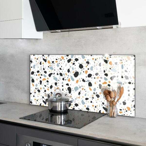 Kitchen glass panel Terrazzo terazzo stone
