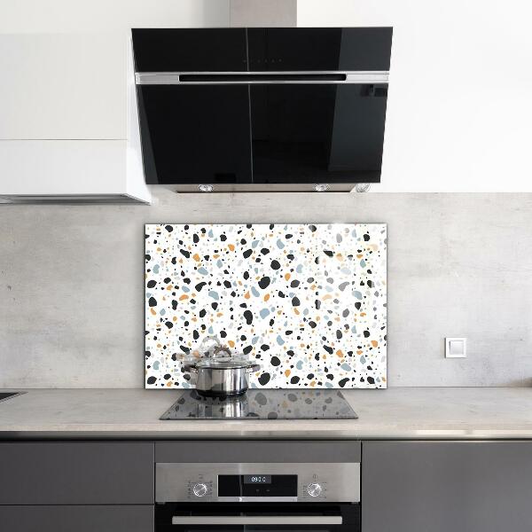 Kitchen glass panel Terrazzo terazzo stone