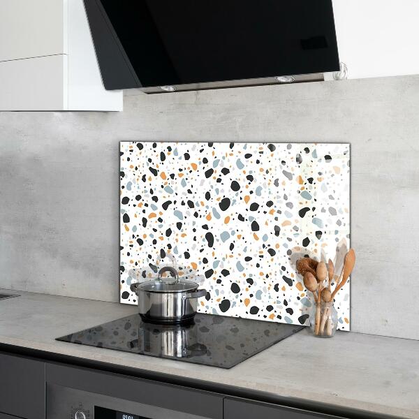 Kitchen glass panel Terrazzo terazzo stone