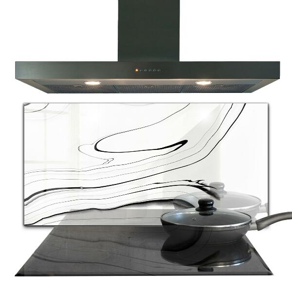 Hob splashback White marble structure