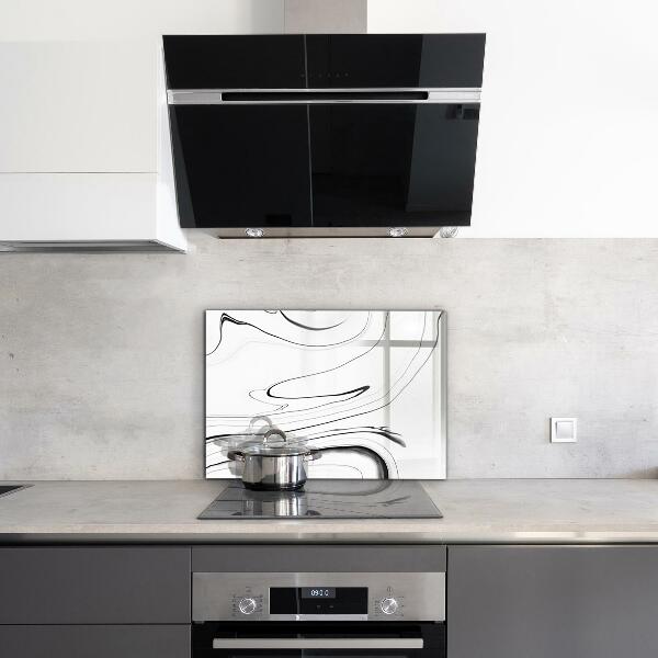 Hob splashback White marble structure