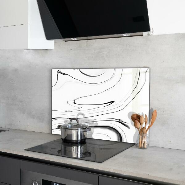 Hob splashback White marble structure