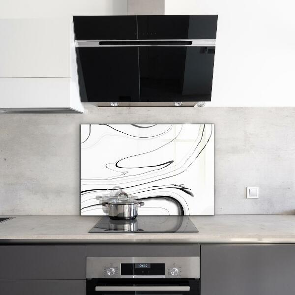 Hob splashback White marble structure