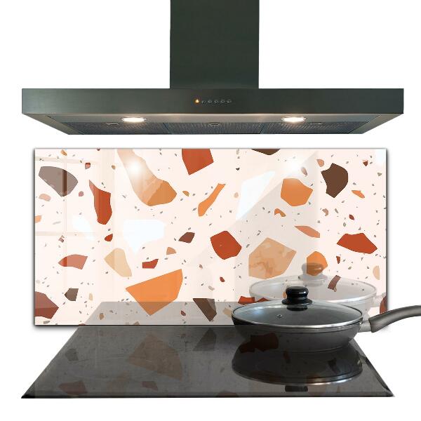 Kitchen glass panel Terrazzo terrazzo stone