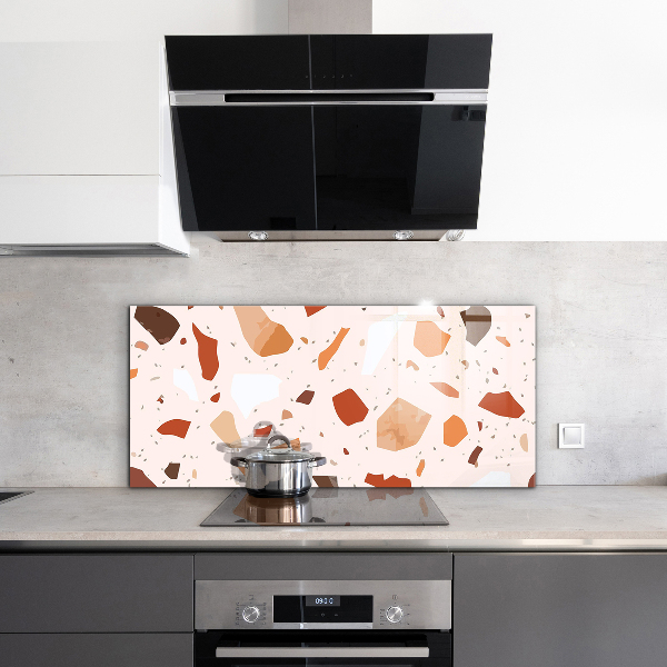 Kitchen glass panel Terrazzo terrazzo stone