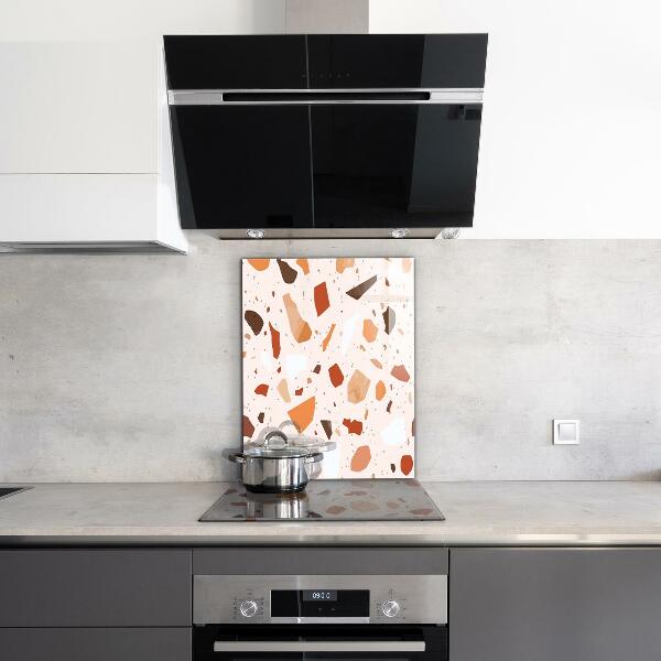 Kitchen glass panel Terrazzo terrazzo stone