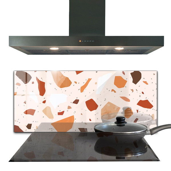 Kitchen glass panel Terrazzo terrazzo stone