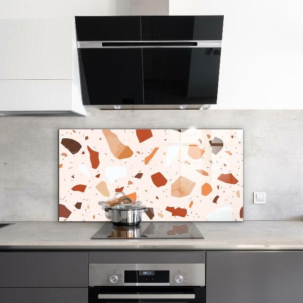 Kitchen glass panel Terrazzo terrazzo stone