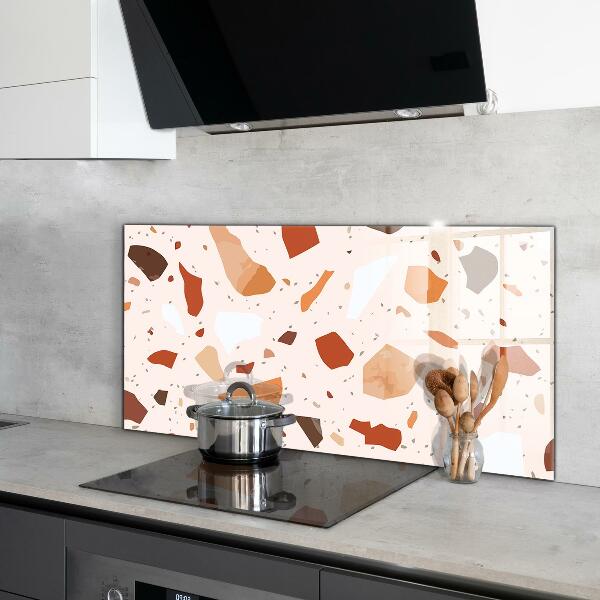 Kitchen glass panel Terrazzo terrazzo stone