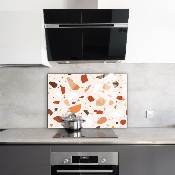 Kitchen glass panel Terrazzo terrazzo stone