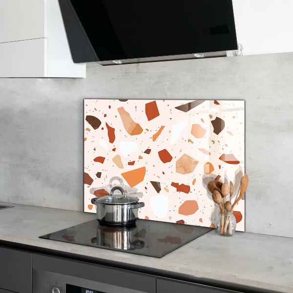 Kitchen glass panel Terrazzo terrazzo stone