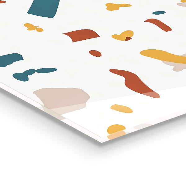 Kitchen glass panel Terrazzo stone