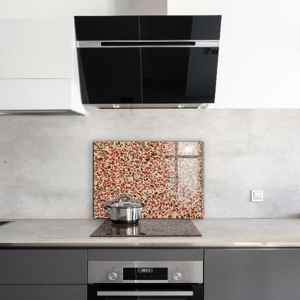 Kitchen glass panel Terrazzo stone structure
