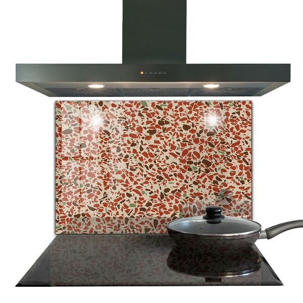 Kitchen glass panel Terrazzo stone structure