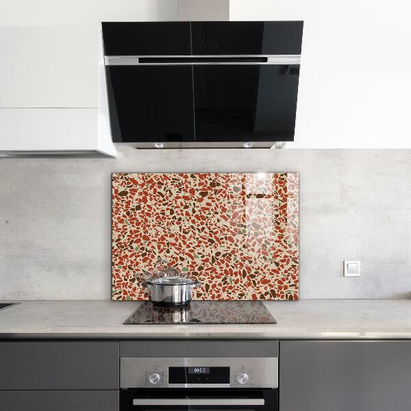 Kitchen glass panel Terrazzo stone structure