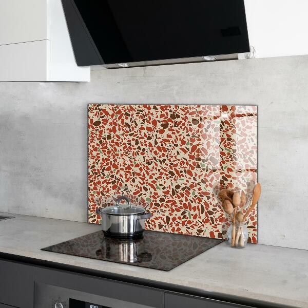 Kitchen glass panel Terrazzo stone structure