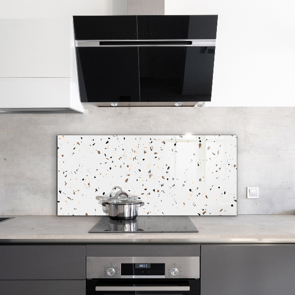 Kitchen glass panel Delicate terrazzo terrazzo