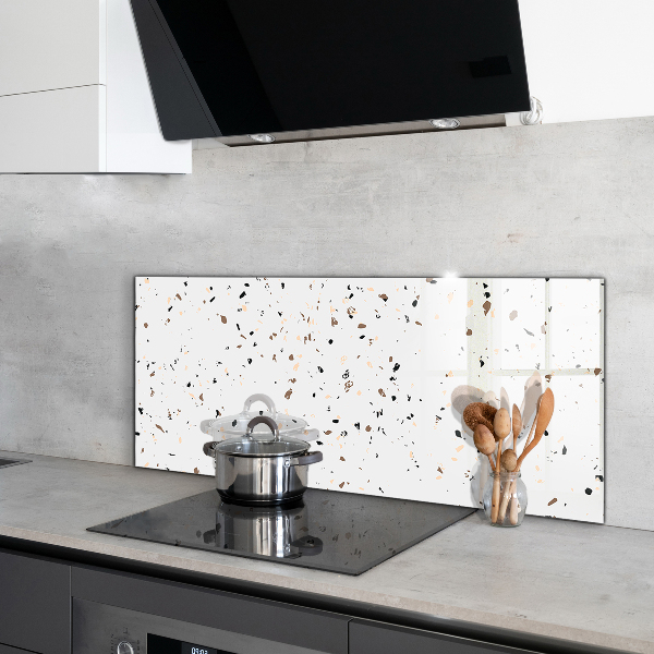 Kitchen glass panel Delicate terrazzo terrazzo