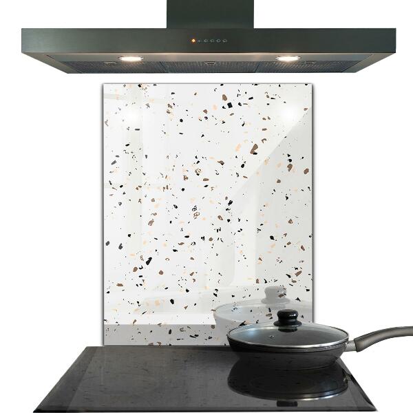 Kitchen glass panel Delicate terrazzo terrazzo
