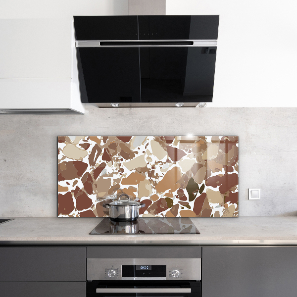 Kitchen glass panel Terrazzo natural stone